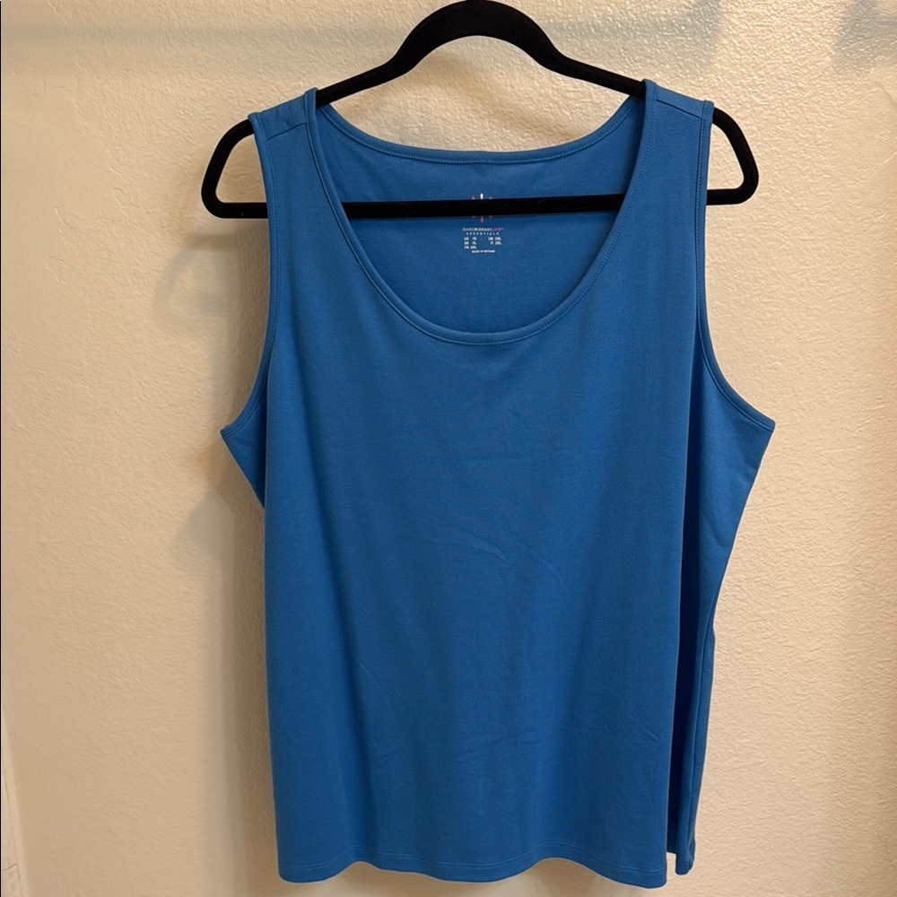 Issacmizrahi Live Blue Sleeveless Top